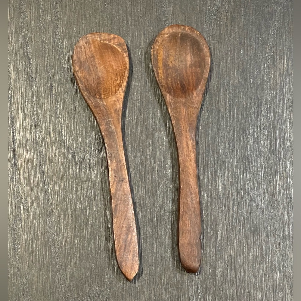 Pair of Wooden Rustic Spoons
